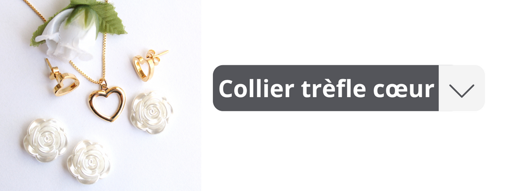 Collier trèfle coeur