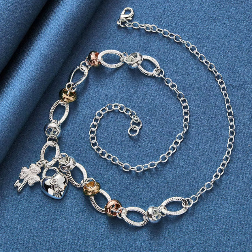 Collier trèfle argent femme