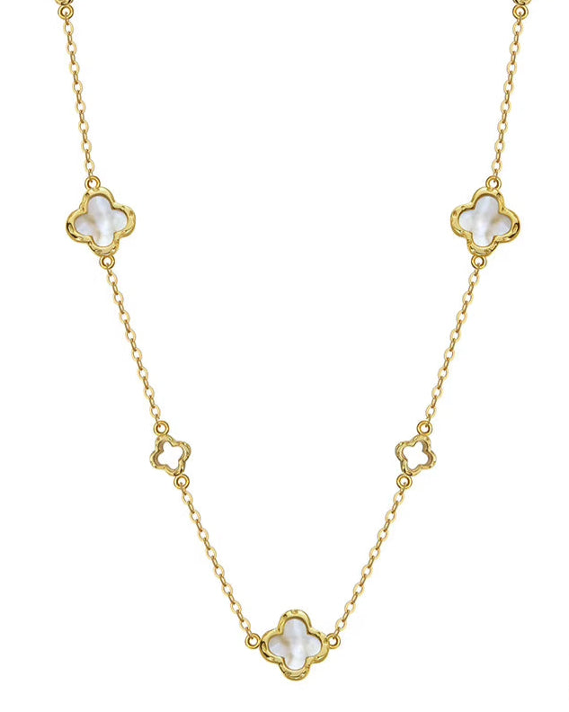 collier trèfle argent