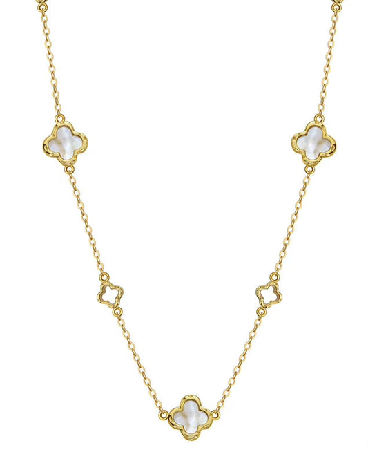 collier trèfle argent