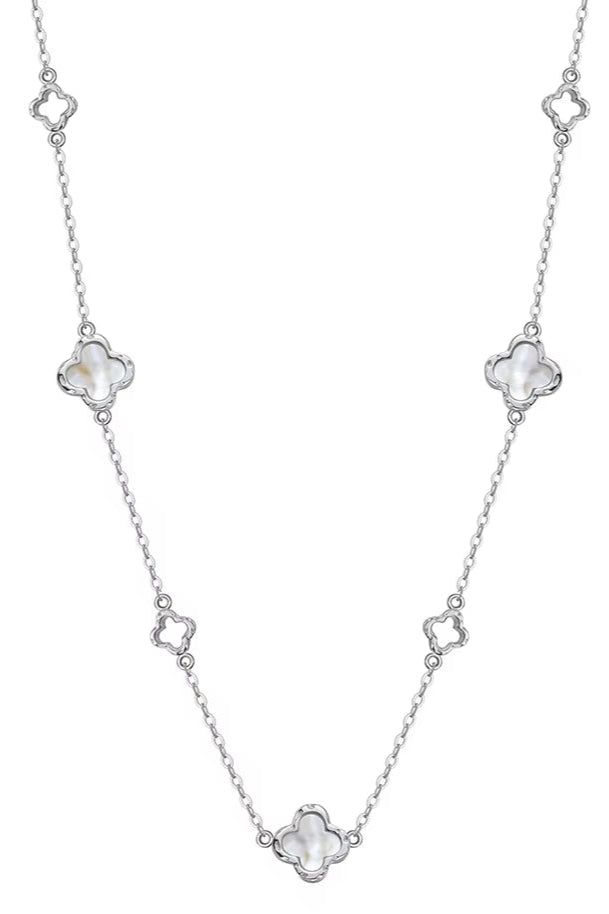 collier trèfle argent