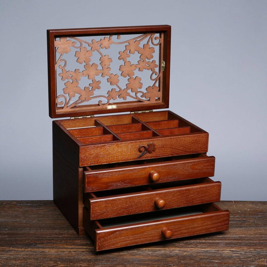 Rangement bijoux en bois