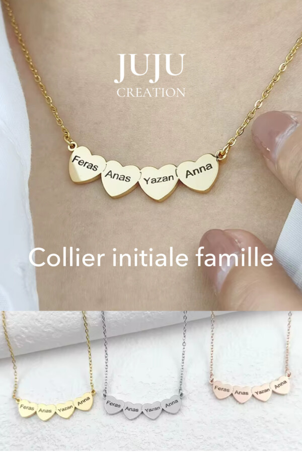 Bijoux gravés pour maman
