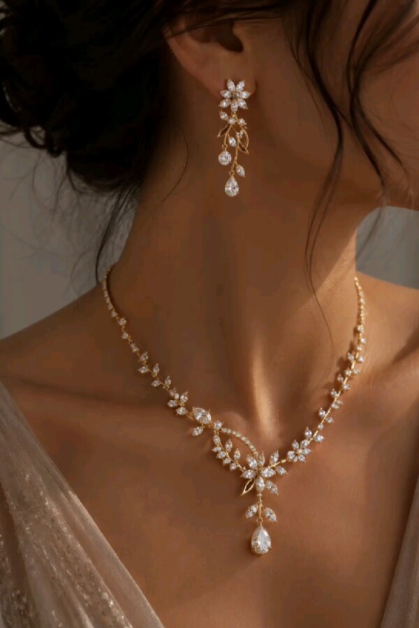 Parure nuptiale pour mariée