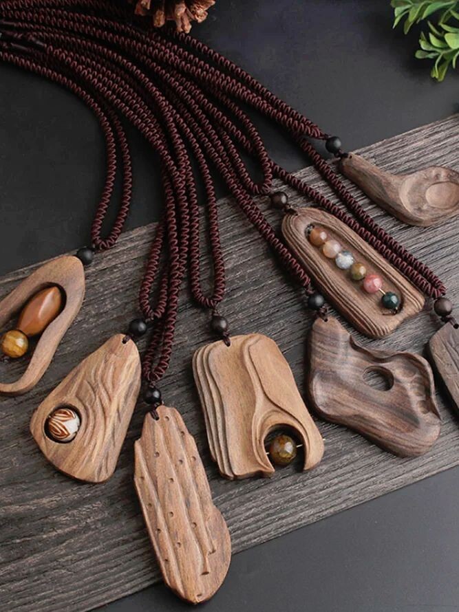 Boucles d'oreilles bois élégantes