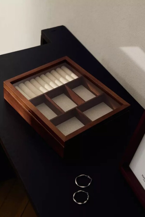Écrin porte bijoux bois