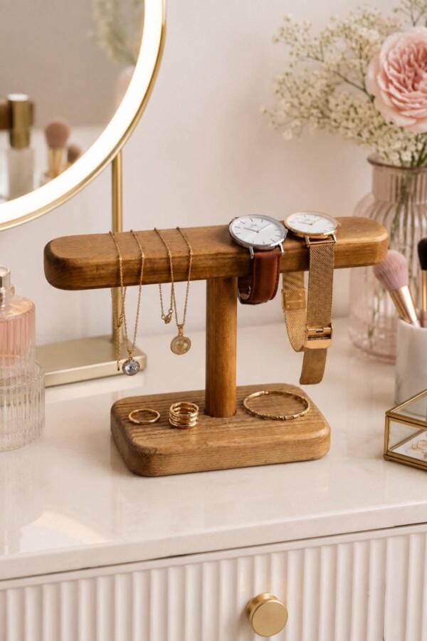 Organisateur bijoux bois élégant