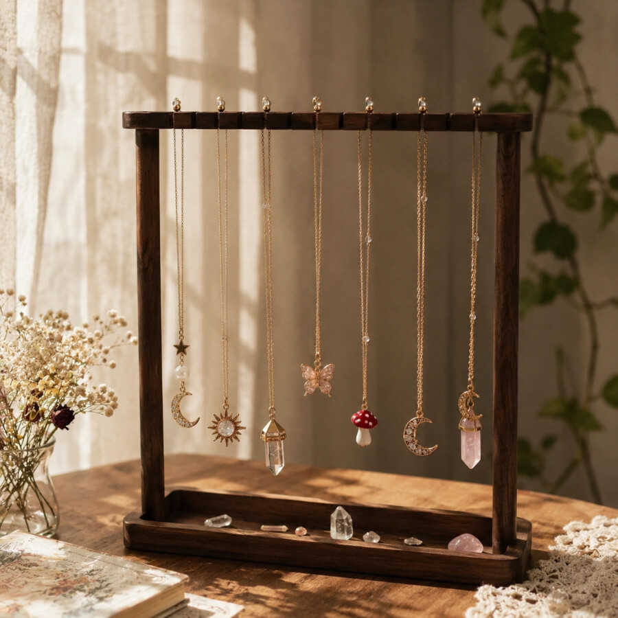 Organisateur bijoux bois élégant