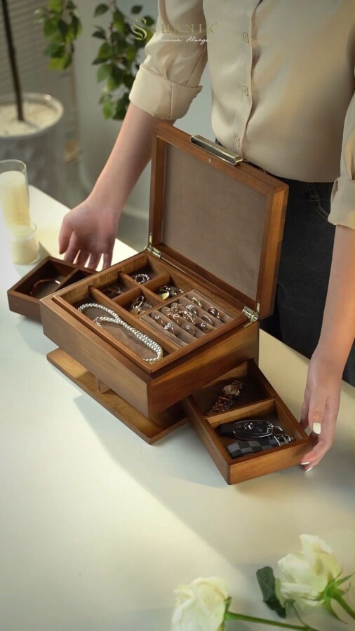 Coffrets à bijoux bois
